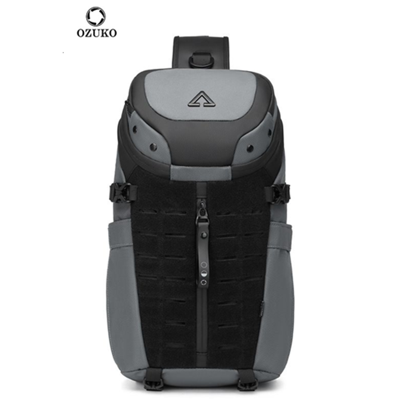 Travel Backpack Anti Theft - Мужская водонепроницаемая сумка-слинг Ozuko с USB-портом,