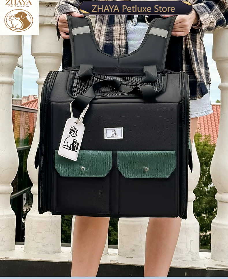 Foldable Backpack Small - Рюкзак-переноска ZHAYA для крупных кошек (например,