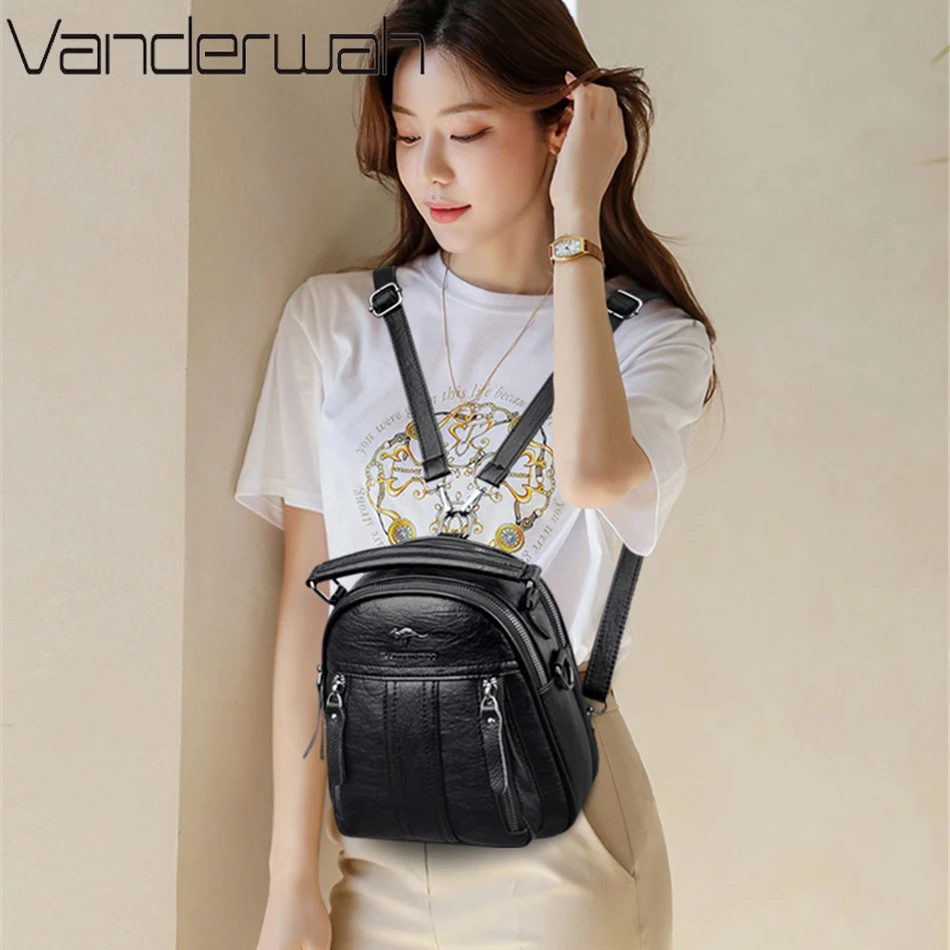 Кожаные рюкзаки 4 в 1, многофу – обзор и цена Mini Backpack Purse