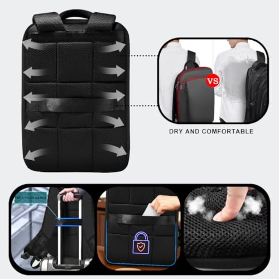 Тонкий и расширяемый рюкзак дл – обзор и цена Travel Backpack Anti Theft