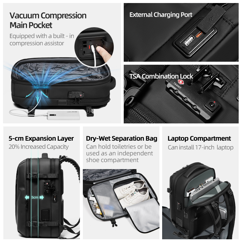 Мужской дорожный рюкзак с ваку – обзор и цена Travel Backpack Anti Theft